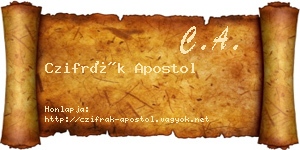 Czifrák Apostol névjegykártya